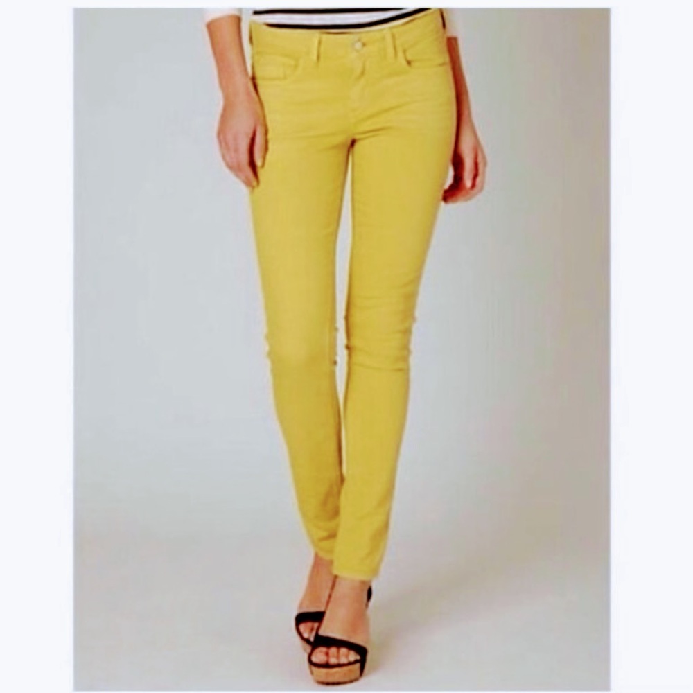 Anthropologie | Pilcro Yellow Stretch Skinny Jeans - sz 28